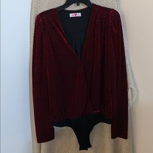 Buddy love Red Velevet Body Suit